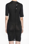 Boris Bidjan Saberi WTS1 series long hand-dyed short-sleeved cotton T-shirt WTS1.LONG FTT00001-HEI black